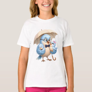 T-shirt Fille à Papa Oiseau Mignon
