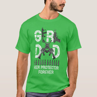T-shirt Fille a Papa Son Protecteur Pour Toujours Père de