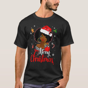 T-shirt Fille Africaine Noire Américaine Melanin Noël Père