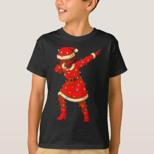 T-shirt Fille Africaine Noire Américaine Mélanine Noël Mme