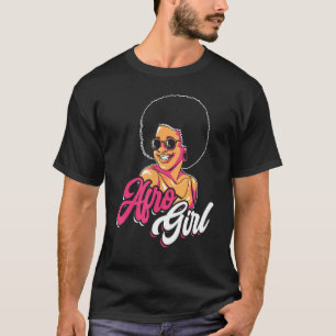 T-shirt Fille Afro Afrocentrique Fierté Noire Cheveux Afro