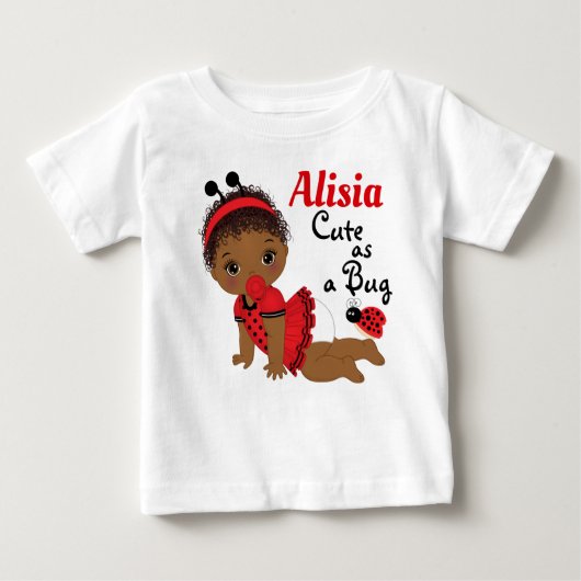 T-shirt fille afro-américaine Ladybug (Devant)