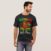 T-shirt Fille afro Juneteenth faisant un dab princesse noi (Devant entier)