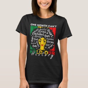 T-shirt Fille Afro Un Mois Ne Peut Pas Tenir Notre Histoir