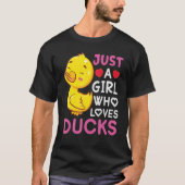 T-shirt Fille aime canards Canards Conception (Devant)