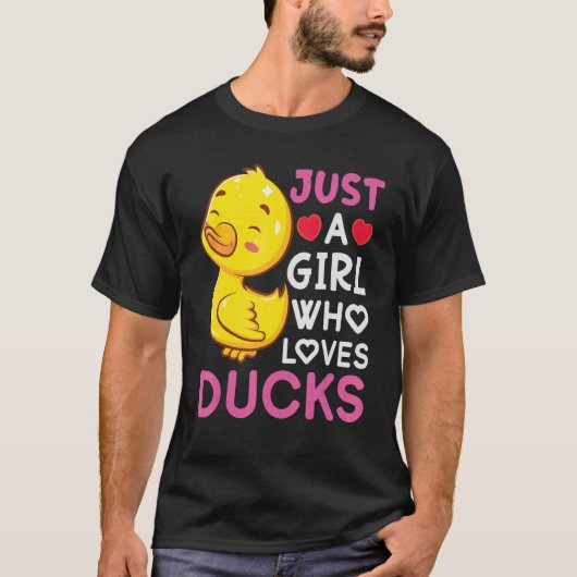T-shirt Fille aime canards Canards Conception (Devant)