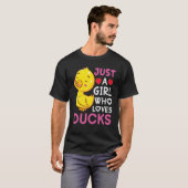T-shirt Fille aime canards Canards Conception (Devant entier)