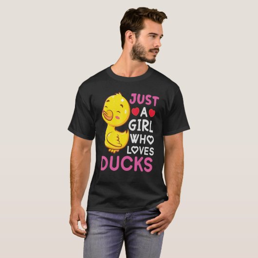 T-shirt Fille aime canards Canards Conception (Devant entier)