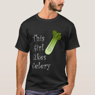 T-shirt Fille aime Celery et Leek Vegetable Aliments sains