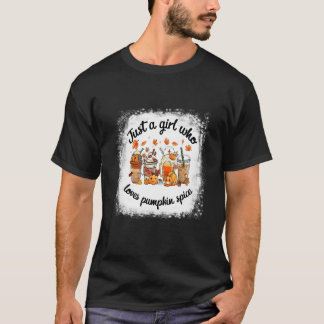 T-shirt Fille aime l'automne Café Latte aux épices et citr