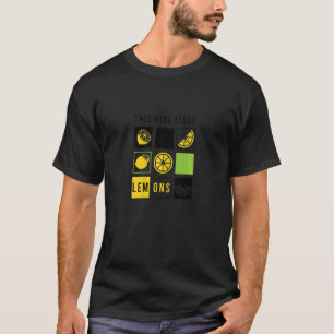 T-shirt Fille aime les agrumes de citron d'été