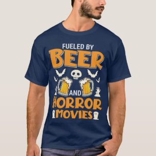 T-shirt Fille alimentée par la bière et les films d'horreu