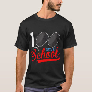 T-shirt Fille amatrice de hockey pour le 100e jour d'école