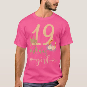 T-shirt Fille amoureuse de cheval pour 19 ans Fête d'anniv