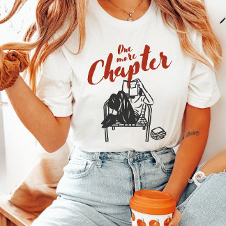 T-shirt Fille amoureuse des livres lisant un chapitre de p