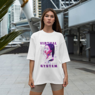 T-shirt Fille Android virtuelle