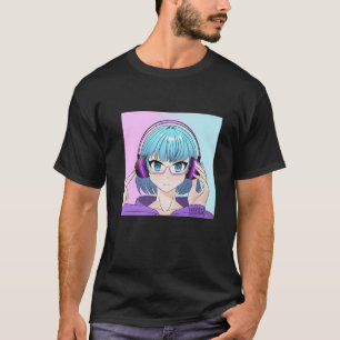 T-shirt Fille Anime Avec Casque
