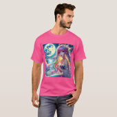 T-shirt Fille Anime Chantant Pixie sous Clair de Lune Merm (Devant entier)