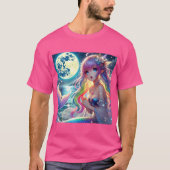 T-shirt Fille Anime Chantant Pixie sous Clair de Lune Merm (Devant)