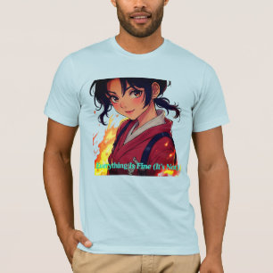 T-shirt Fille Anime - Concept de personnage à l'esthétique