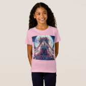 T-Shirt Fille Anime Fleur Lune Fée (Devant entier)