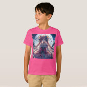 T-shirt Fille Anime Fleur Lune Fée (Devant entier)
