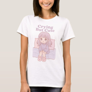T-shirt Fille Anime Kawaii Pastel Mignonne en Larmes Esthé
