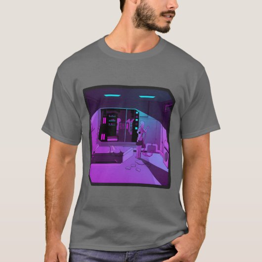 T-shirt Fille anime rétrowave synthwave outrun esthétique (Devant)