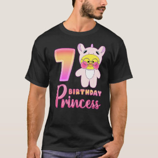 T-shirt Fille Anniversaire 7 Ans Lalafanfan À Unicorn Kig