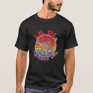 T-shirt Fille Anniversaire I Lil Sis I Stegosaurus I Famil