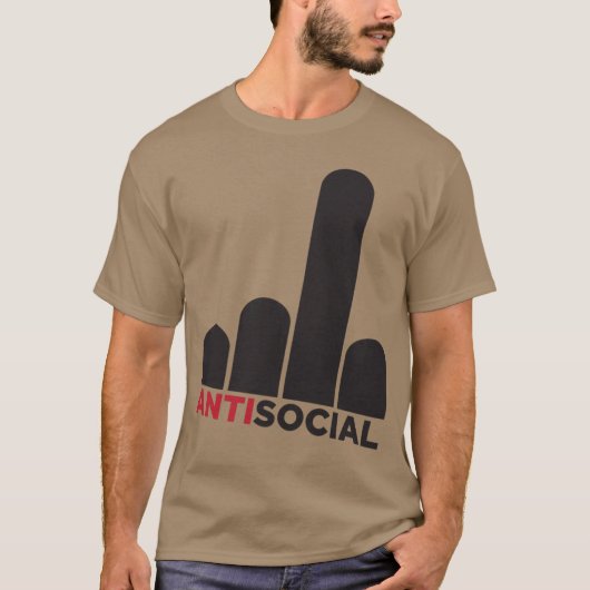 T-shirt Fille antisociale (Devant)