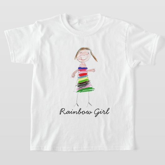 T-shirt fille arc-en-ciel (Poser)