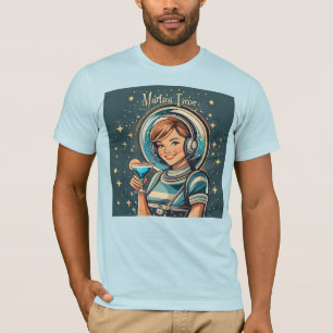T-shirt Fille Astro Rétro Futuriste Martini Time