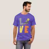 T-shirt Fille au cacatoès amour (Devant entier)