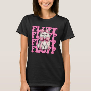 T-shirt Fille au chat persan moelleux Maman chat Rose Coqu