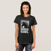 T-shirt Fille au cheval frison (Devant entier)