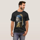 T-shirt Fille au collier de perles Chat 1 (Devant entier)