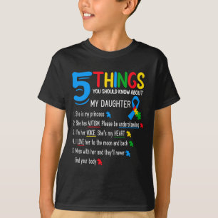 T-shirt Fille autiste Sensibilisation à l'autisme Soutien