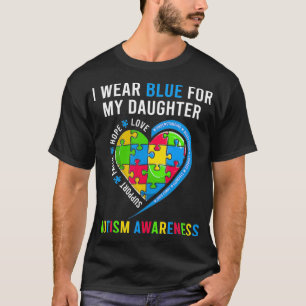 T-shirt Fille autistique Coeur drôle Sensibilisation sur l
