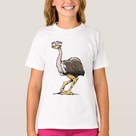T-shirt fille autruche (Devant)