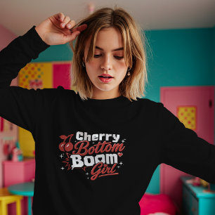 T-shirt Fille aux cerises en bas – Cerise Rétro