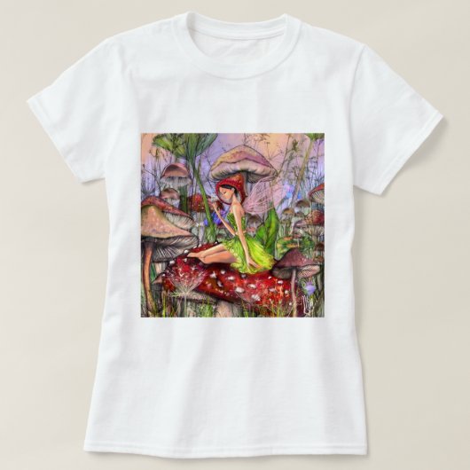 T-shirt Fille aux Champignons (Design devant)