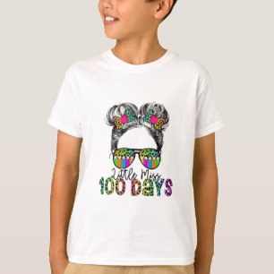 T-shirt Fille aux chignons Little Miss 100 jours d'école P