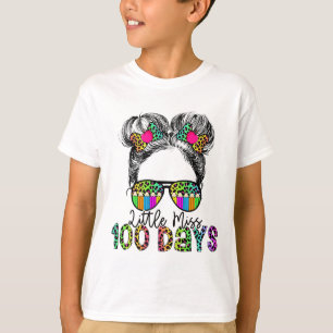 T-shirt Fille aux chignons Little Miss 100 jours d'école P