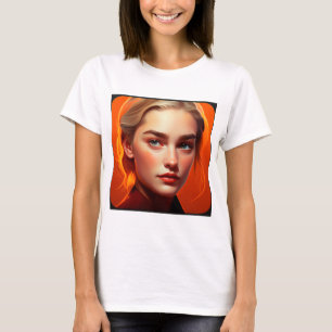 T-shirt Fille aux yeux bleus