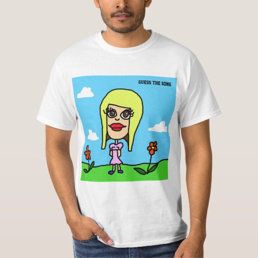 T-Shirt Fille aux Yeux Marrons (Devant)