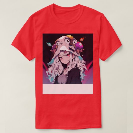 T-shirt Fille avec casquette de globe oculaire (Design devant)