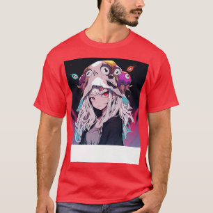 T-shirt Fille avec casquette de globe oculaire