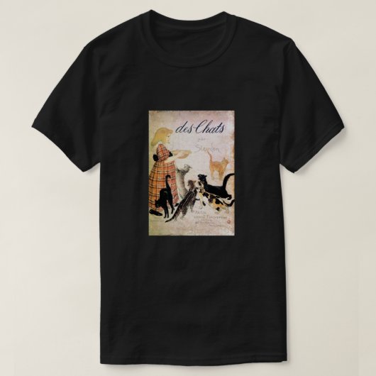 T-shirt Fille avec chats, Alexandre Steinlen (Design devant)