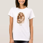 T-shirt Fille avec chiot Beagle (Devant)